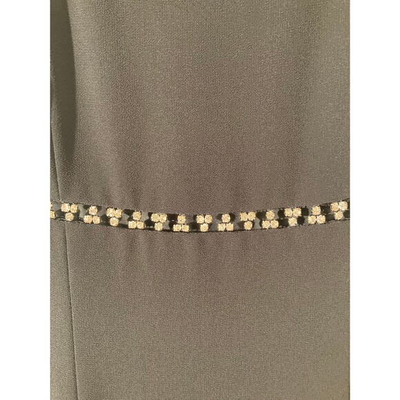 Vintage 90s Prom Dress 1990s Black Y2K Rhinestone Retro Slinky Maxi Size Small - Picture 8 of 9